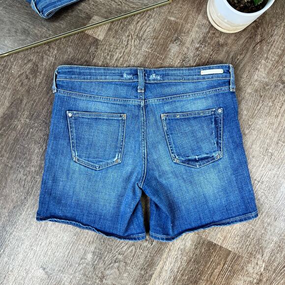 Anthropologie Pilcro and The Letterpress stet fit denim midi casual Shorts - Picture 4 of 5